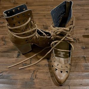 FREEBIRD by Steven Flute Lace Up Booties